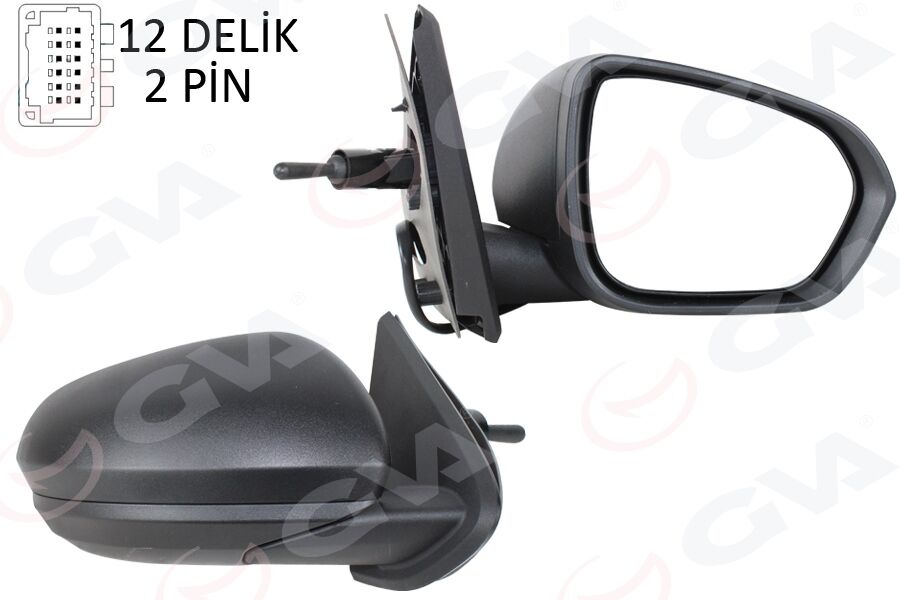 DIŞ DİKİZ AYNASI SAĞ MEKANİK SİNYALSİZ SENSÖRLÜ 2 FİŞ YENİ DACIA DUSTER 18-