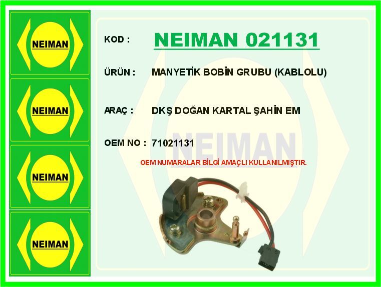 MANYETIK BOBIN GRUBU KABLOLU DKS DOGAN KARTAL SAHIN EM