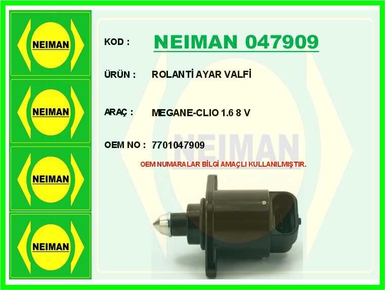 ROLANTİ AYAR VALFİ MEGANE-CLIO 1.6 8 V