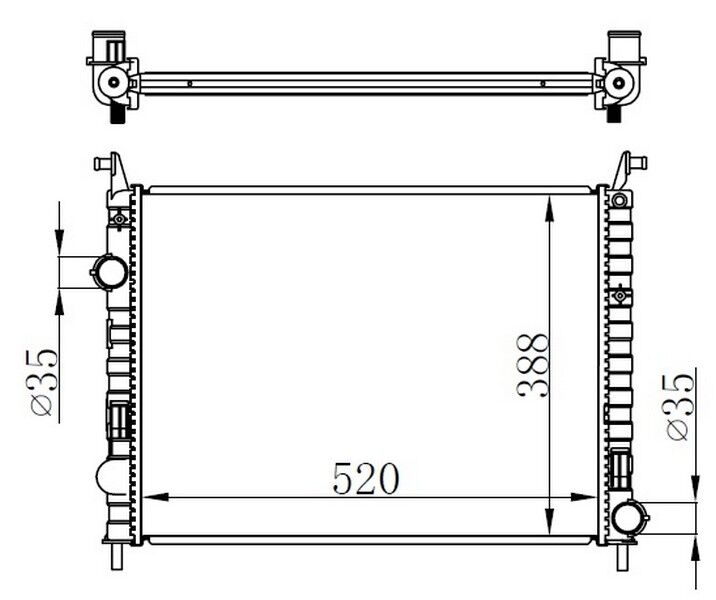 RADYATÖR ALBEA 1.3 JTD-PALIO YM-STRADA 06> AC 520X395x42