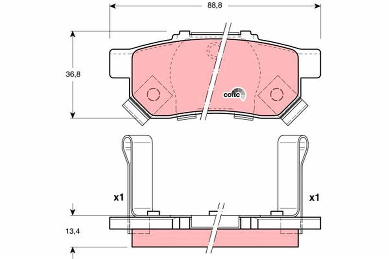 ARKA BALATA CIVIC V 1.6 ie VTEC-1.6 VTI 95-01 JAZZ II 1.2 802-08 > 1.4 02 > ABS Lİ