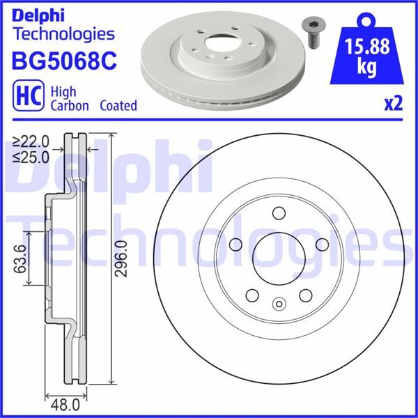 ÖN FREN DISK VOLVO XC40 536 2017/10 >