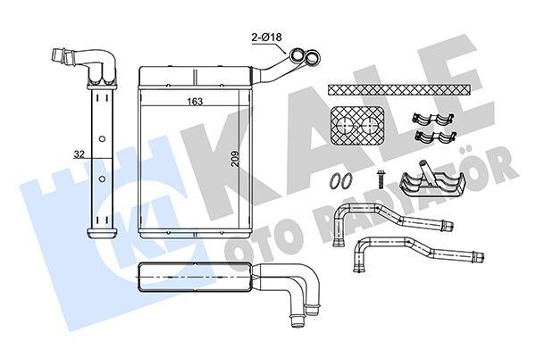 KALORİFER RADYATÖRÜ BRAZING CITROEN C5 04>08 PEUGEOT P407 04>10