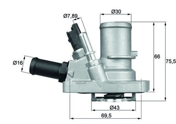 TERMOSTAT KOMPLE G1006.88 ALBEA-DOBLO-LINEA-PUNTO-IDEA-BRAVO-500- 1.4 BNZ Lİ MÜŞR LÜ 88C