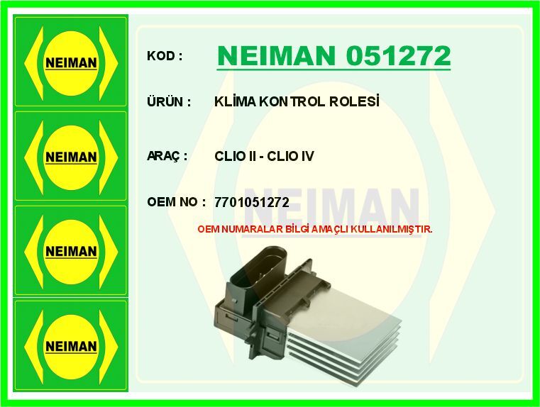 KLİMA KONTROL ROLE CLIO II - CLIO IV