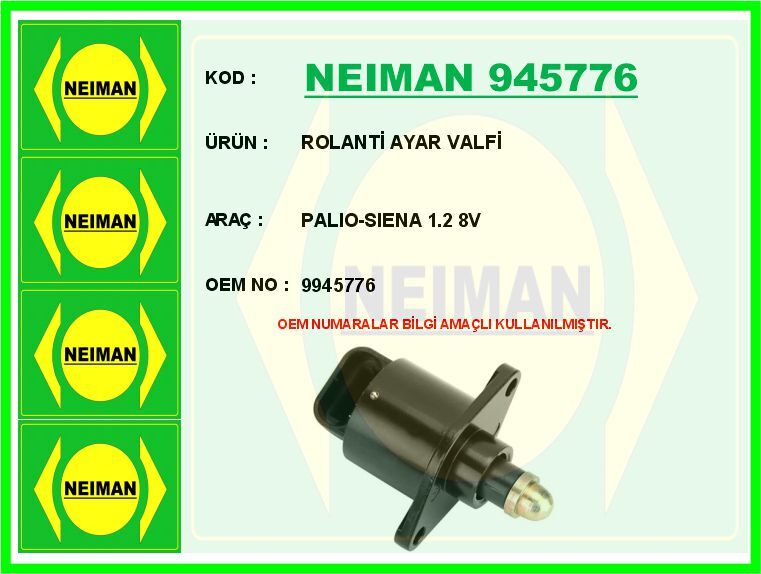 ROLANTİ AYAR VALFİ PALIO-SIENA 1.2 8V