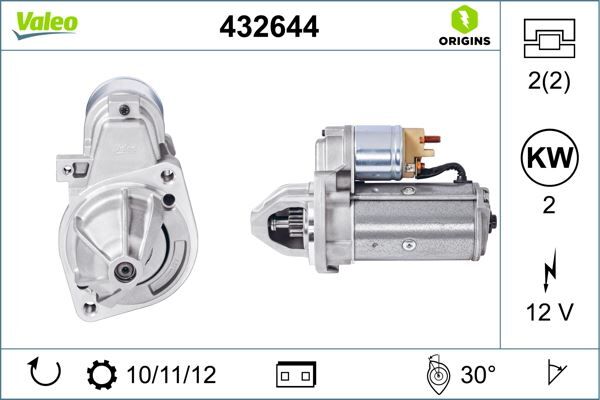 MARS MOTORU 12V 2.0kW 11 DIS MERCEDES W124 W202 W203 W210 W211 W638 W639 B901>B904