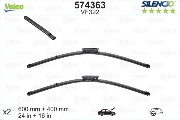 ÖN SİLECEK SÜPÜRGE TAKIMI PEUGEOT P301 CITROEN C ELYSEE 12> C3 PICASSO 10>17 DS3 10>15 RENAULT CLIO III 09 05>TALIA 00>FLUENCE 09> 600 400 FLATBLADE-MUZ TİP