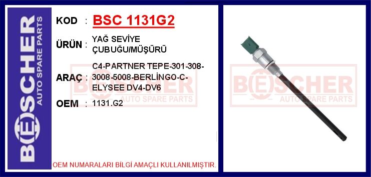 MOTOR YAĞ SEVİYE SENSÖRÜ MÜŞÜRÜ P207-P208-P301-P307-P308-P2008-P3008-P5008-RZC-EXPERT-PARTNER- BERLINGO-C2-C3-C4-C5-DS3-DS4-DS5-JUMPY-XSARA-NEMO 1.4-1.6 HDI-BlueHDI 1.6 THP-VTI