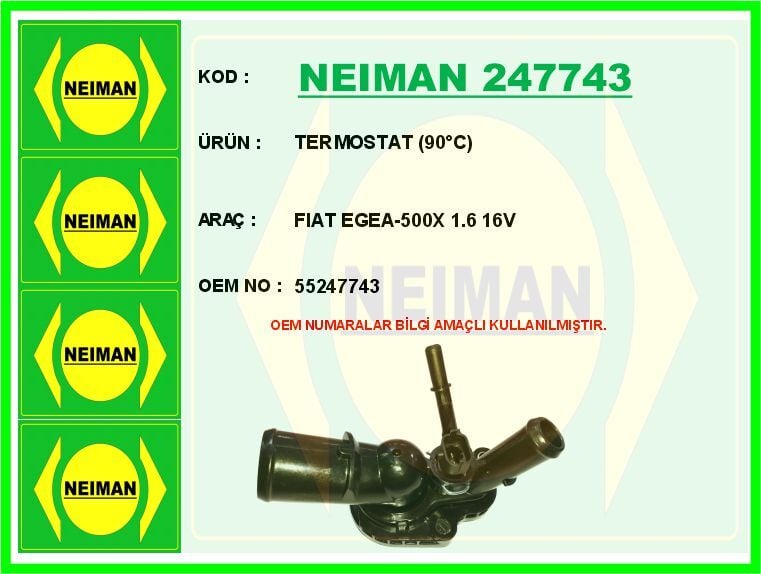 TERMOSTAT 90 C FIAT EGEA-500X 1.6 16V