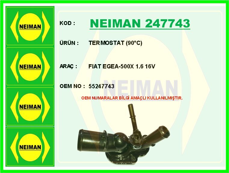 TERMOSTAT 90 C FIAT EGEA-500X 1.6 16V