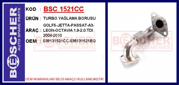 EGR BORUSU GOLF5-JETTA-PASSAT-A3-LEON-OCTAVIA 1.9-2.0 TDI 2004-2010