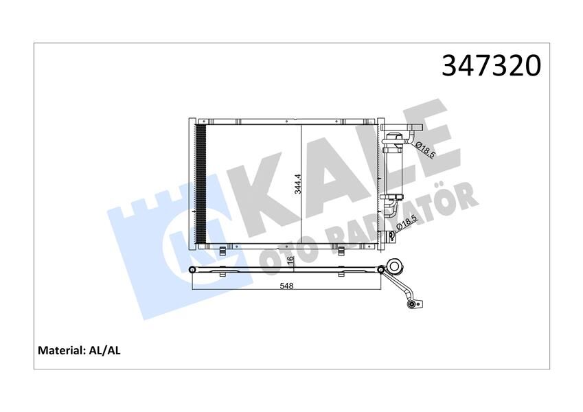 KLIMA RADYATORU KOMPLE B-MAX 12>1.4-1.6 TI TOURNEO COURIER C4A 14> 1.5-1.6 TDCI FIESTA VI 08>14 1.25-1.4-1.6 TI