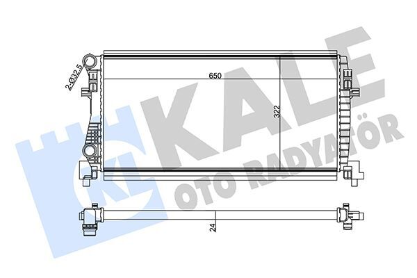 RADYATÖR GOLF VII-A3-LEON-OCTAVIA 1.2 TFSİ-1.6 TDİ 13 > 650x322x23 MRK/OTOM