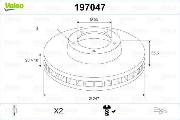 ÖN FREN AYNASI P107 1.0-1.4HDI 06/05>C1 1.0 1.4HDİ 05>TOYOTA AYGO 1.0 1.4HDİ 05> 247x20x4DLxHAVALI