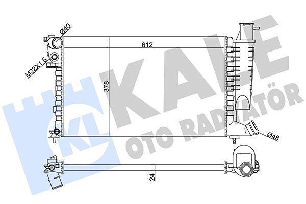 RADYATÖR AL/MKNK XSARA 1.4-1.6-1.8-2.0 98 >00-ZX92 >-PEUGEOT 306 1.4-1.6-1.8 97 >98