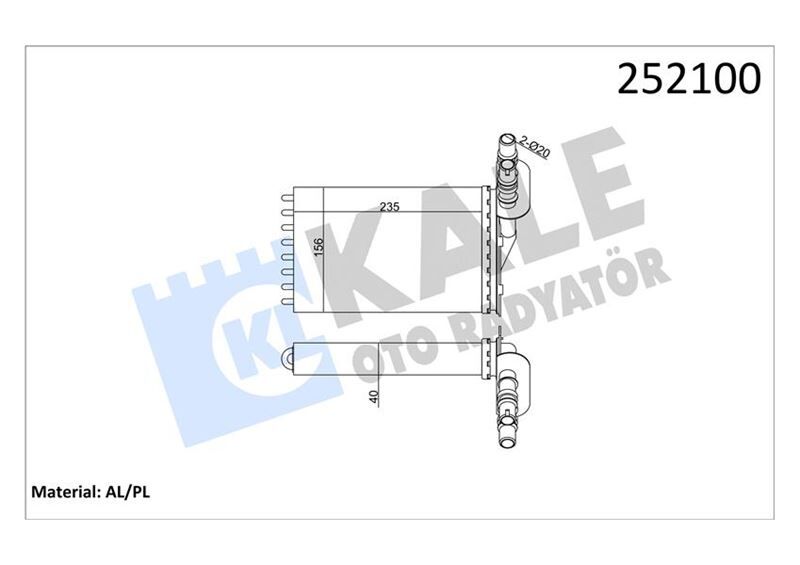 KALORİFER RADYATÖRÜ 2 SIRA AL PL CLIO II-KANGOO 98->