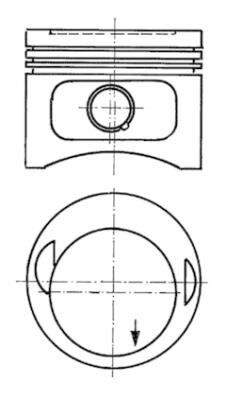 PISTON SEGMAN 1.00 96.50mm MERCEDES M102 W201 W123 W124 W460 22 PIM