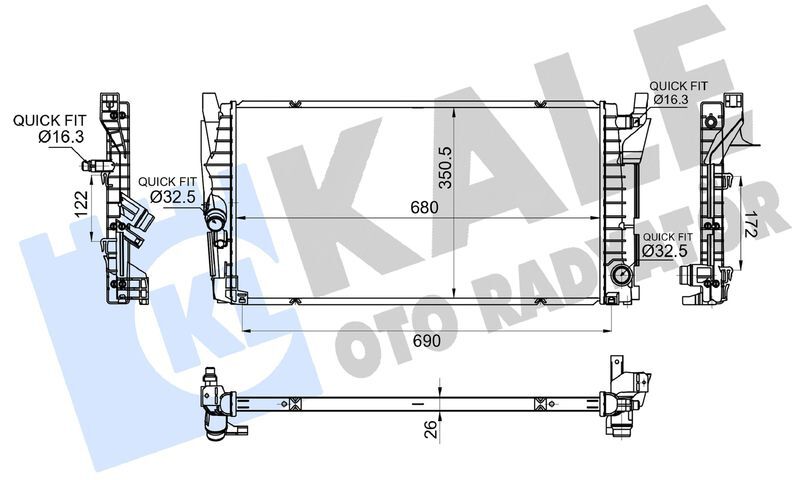 MOTOR SU RADYATORU BMW B38 B48 F40 F52 F44 F45 F46 F48 F49 F39 . MINI F54 F55 F56 F57 F60