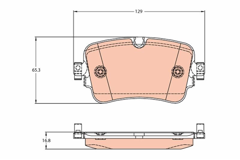 ARKA BALATA AUDI Q7 2.0TFSI-3.0TFSI-3.0TDI 15 > 129MMx65.5MMx16.8MM
