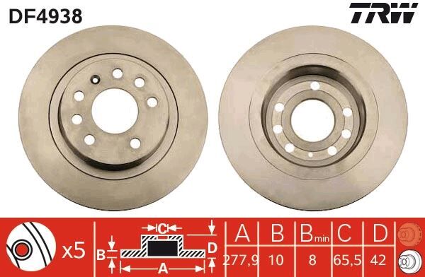 ARKA FREN AYNASI ASTRA H GTC 2.0T 04>14 ZAFIRA B 05>15 277.9x10x5DL DOLU