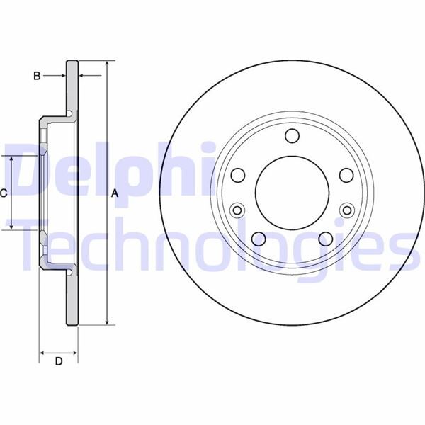 ARKA FREN DİSKİ PEUGEOT P308 13>21 249x35x5DL DOLU