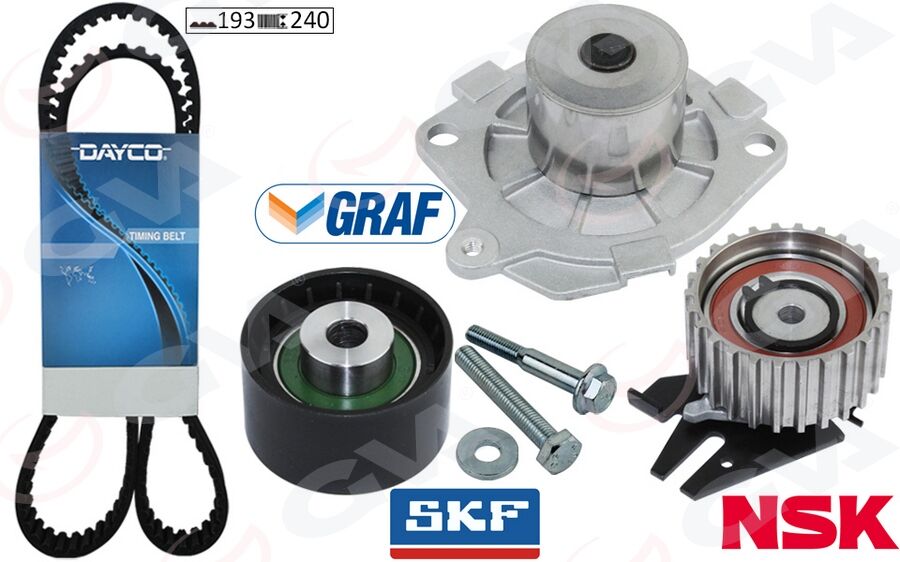 DEVİRDAİMLİ EKSANTRİK GERGİ KİTİ 193x240 DOBLO 01 BRAVA-BRAVO- 96-01 -PALIO 00- MAREA 96- 1.9TD