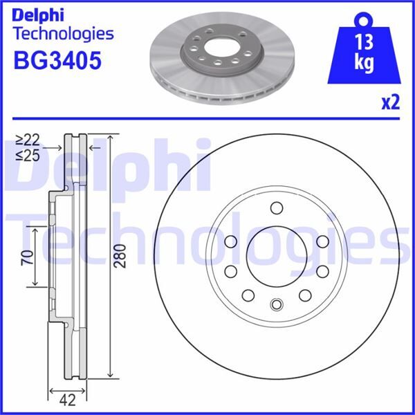 ÖN FREN AYNASI ASTRA H 04 > COMBO C 03> MERIVA B 10> ZAFIRA B 05> 280x25x5DL HAVALI 95526655