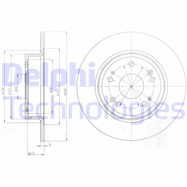 ARKA FREN DİSKİ DOLU TİP HONDA ACCORD 2.0L R20A3 CU1 kasa 08-15 282 çap x 5 bijon - Takım disk fiyatıdır