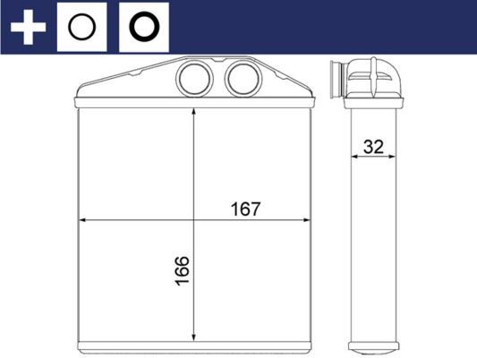 KALORİFER RADYATÖRÜ OPEL CORSA C-COMBO C-TIGRA TWINTOP 1.2-1.4-1.8-1.3CDTI-1.7CDTI 00> 170x160 8F H351313531
