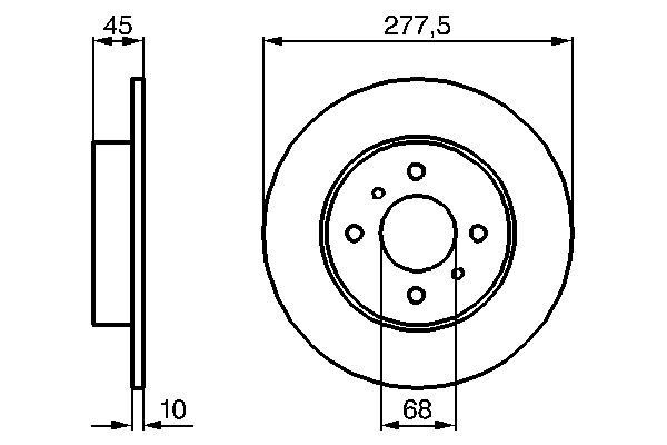 ARKA FREN DİSKİ DOLU TİP NISSAN PRIMERA 1.6L QG16DE P11 99-01 1.8L QG18DE P11 99-01 278 çap x 4 b ijon - Adet disk fiyatıdır