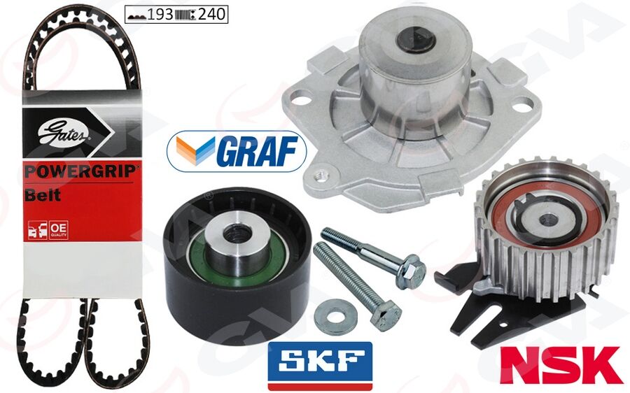 DEVİRDAİMLİ EKSANTRİK GERGİ KİTİ 193x240 DOBLO 01 BRAVA-BRAVO- 96-01 -PALIO 00- MAREA 96- 1.9TD