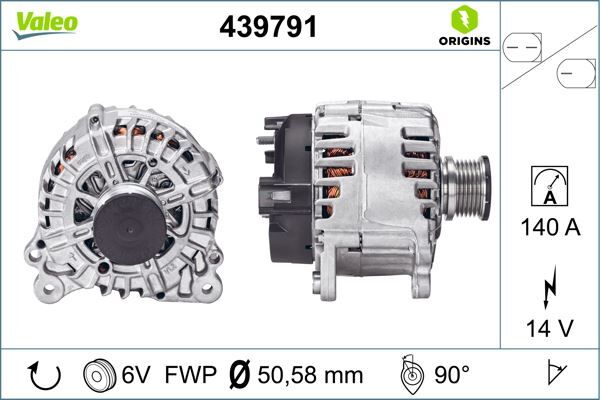 ALTERNATÖR 140A GOLF VII-CRAFTER-AMAROK-TRANSPORTER T6-A3-LEON 1.6TDI-2.0TDI 13 >
