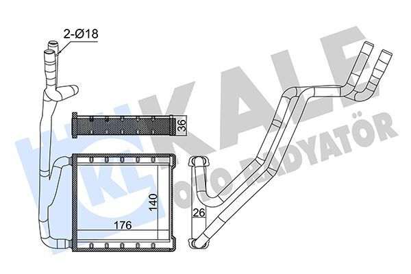 KALORİFER RADYATÖRÜ FORD FİESTA-COURİER-PUMA 18>