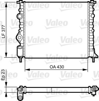 RADYATÖR CLIO II-LOGAN 04>KNG 01>MGN 96>1.4-1.61.5D-1.9 AL KLİMASIZ MEK 430x377.5x23