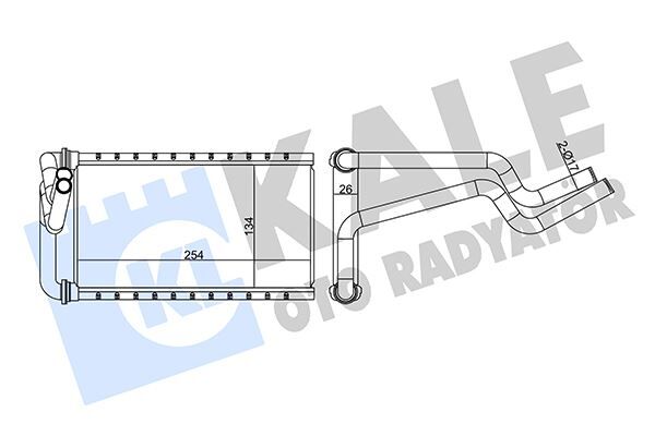 KALORİFER RADYATÖRÜ HONDA CIVIC 1.6L R16A2 FD6 VTEC SEDAN 06-11 1.8L R18A2 FD7 SEDAN 06-11 1.3L HY BRID LDA2 FD3 06-> - ALEMİNYUM