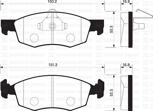 ÖN FREN BALATA FIAT PALIO WEEKEND 96-> / ALBEA 01-> / DOBLO 00->