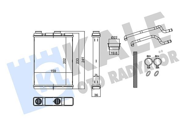 KALORİFER RADYATÖRÜ NISSAN QASHQAI 1.6L R9M Dci J11 14-> 1.2L HRA2DDT DIG-T J11 14-> 1.5L K9K J11 6 vites 14-> - ALEMİNYUM