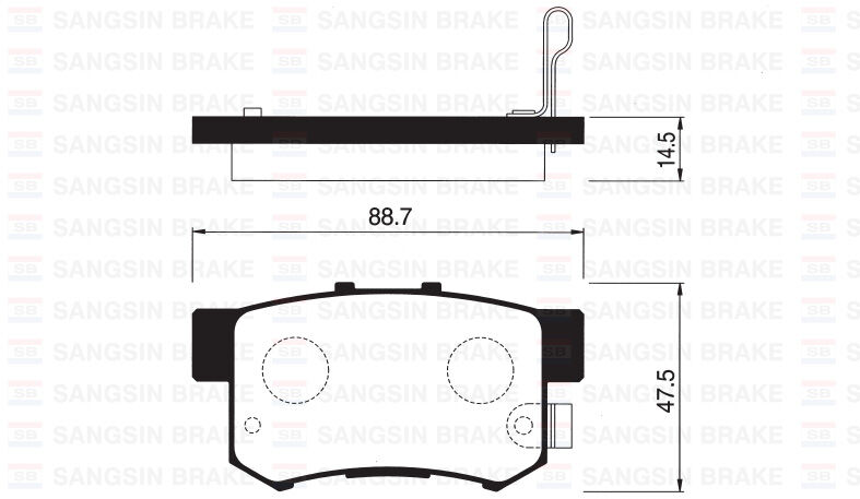 ARKA FREN BALATA HONDA CIVIC 1.6L D16 VTEC VTI 01-05 / 1.4L 1.6L 96-01 / 1.6L R16A2 VTEC SEDAN 06-> / ACCORD 2.0L F20 90-98 / LEGEND 3.2L 91-96 / SUZUKI SX4 1.6L M16A RW416 05->