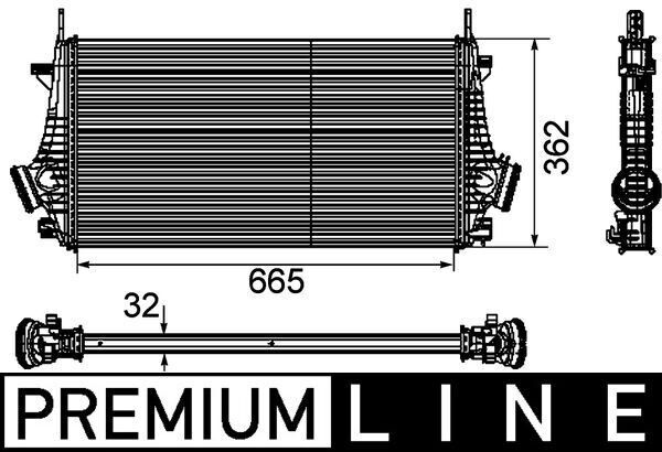 TURBO RADYATÖRÜ INTERCOOLER INSIGNIA A 09>17 1.6 CDTI LET-DTH-DTJ 2.0 DTH-NFT-NHT-DTR AL/PL/BRZ 2.8 NET-NER 665x361.7x32