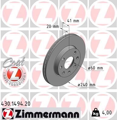 ÖN FREN AYNASI CORSA C 1.0-1.2 16V 01>11 ABS Lİ 240x20x4DLxHAVALI