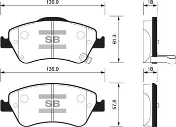 ÖN FREN BALATA TOYOTA AURIS. COROLLA 1.4L 1NDTV NDE150 D-4D dizel 07->