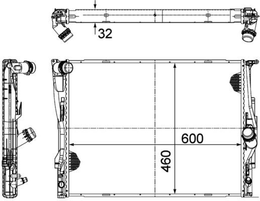 MOTOR SU RADYATORU BMW N52 N53 E81 E82 E87 E88 E90 E91 E92 E93 E84 E89