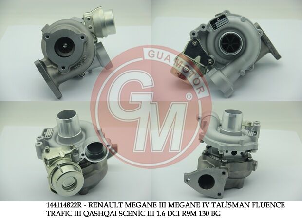 TURBOSARJ MERCEDES VITO OM622 W447 . RENAULT TRAFIC III 15> MEGANE IV 15> FLUENCE 13> TALISMAN 15> K ADJAR 15> X-TRAIL III 16> QASHQAI II 13> R9M 1.6 dCi