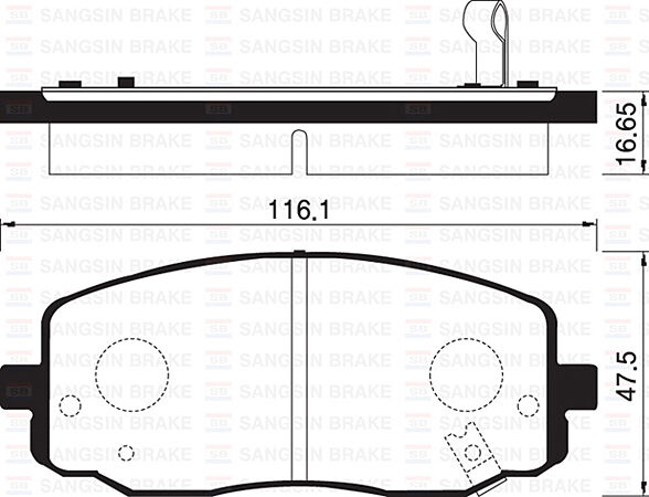 ÖN FREN BALATA HYUNDAI i10 1.1L CRDI 08-> / KIA PICANTO 1.0L 1.1L 04-11 - Aşınma ikaz soketli