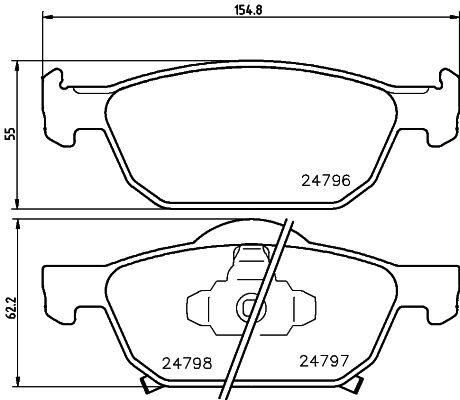 ÖN FREN BALATA HONDA ACCORD 2.0L R20A3 CU kasa 08->
