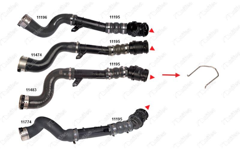 TURBOSARJ BORU SEGMANI RENAULT CLIO IV-CAPTUR-LOGAN II-SANDERO II-DOKKER-DUSTER K9K 1.5dCi . MERCEDE S CITAN OM607 W415