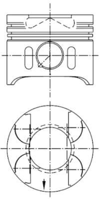 PISTON SEGMAN STD 88.00mm MERCEDES OM611 OM612 OM613 W203 W210 W163 W220 W638 B901>B905 Euro 3