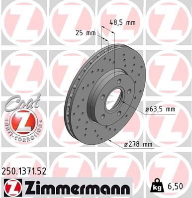 ON FREN AYNASI DISK FOCUS III 11> FOCUS II 04>11 CMAX 03>07 VOLVO C30 06>12 C70 II 06>13 S40 II 04>12 V50 05>12 278x25x5DLxHVLI