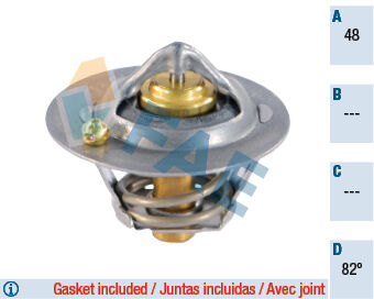 TERMOSTAT 82 C TEK FORD FİESTA-FOCUS-MONDEO 95> 1.25-1.4-1.6 BENZİNLİ